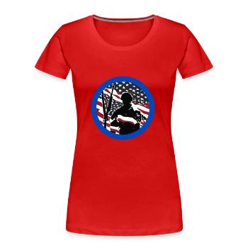 Vétéran, ancien combattant, armistice, militaire. - T-shirt bio Premium Femme - rouge - Devant - Mia (176cm)
