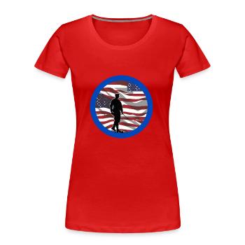 Vétérans,ancien combattant,armistice,us army,navy, - T-shirt bio Premium Femme - rouge - Devant - Mia (176cm)