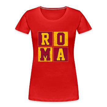Roma - Women's Premium Organic T-Shirt - red - Front - Mia (176cm)