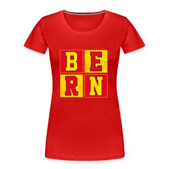 Bern - Frauen Premium Bio T-Shirt - Rot - Vorne - Mia (176cm)