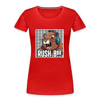 Gaming Bober RUSH B - Frauen Premium Bio T-Shirt - Rot - Vorne - Mia (176cm)