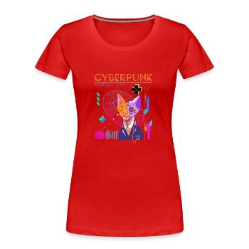 Zukunft Android Technik - Frauen Premium Bio T-Shirt - Rot - Vorne - Mia (176cm)