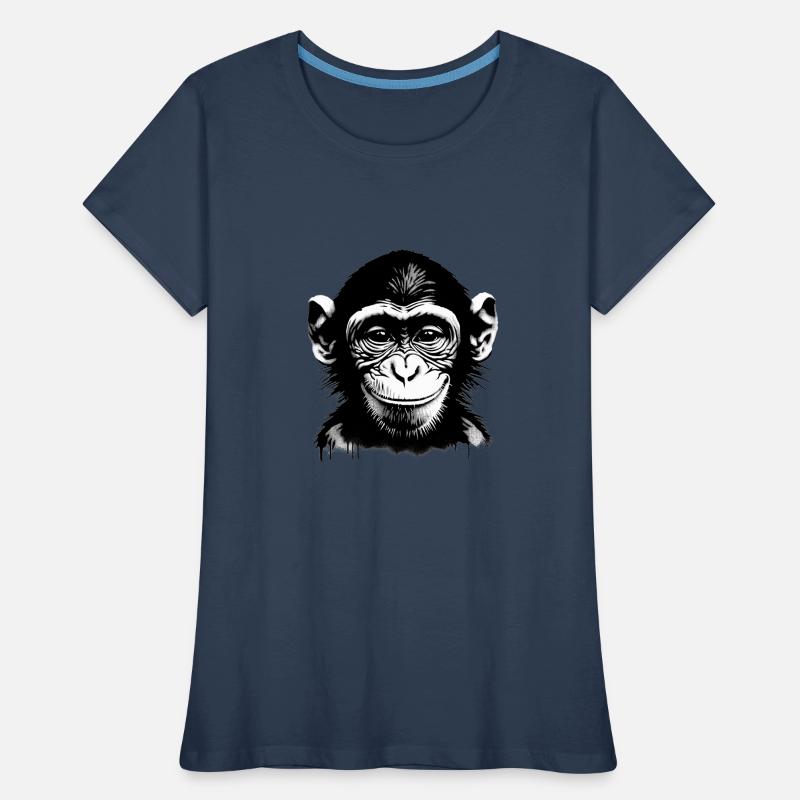 Grinning monkey face Women's Premium Organic T-Shirt