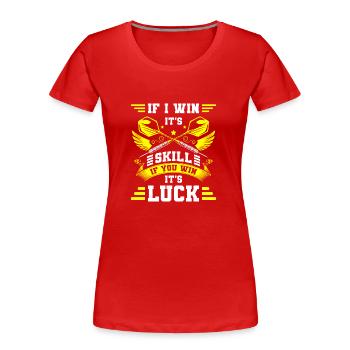 Dartscheibe Dartboard Bullseye - Frauen Premium Bio T-Shirt - Rot - Vorne - Mia (176cm)