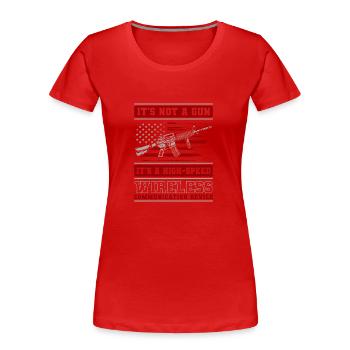Gun Club Firearm - Women's Premium Organic T-Shirt - red - Front - Mia (176cm)