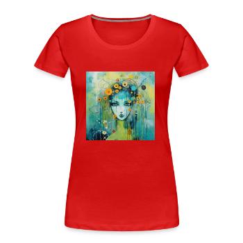 Flower Girl - Women's Premium Organic T-Shirt - red - Front - Mia (176cm)