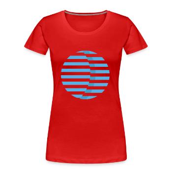 Planet - Frauen Premium Bio T-Shirt - Rot - Vorne - Mia (176cm)