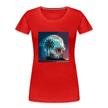 Magical in Miami (Miami Collection) - Frauen Premium Bio T-Shirt - Rot - Vorne - Mia (176cm)