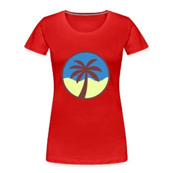 palme - Frauen Premium Bio T-Shirt - Rot - Vorne - Mia (176cm)