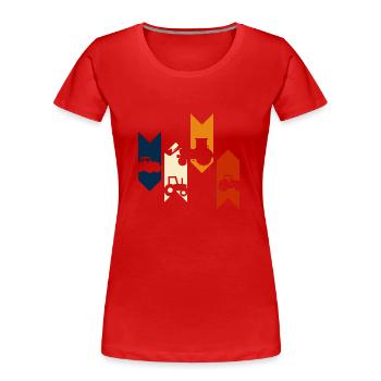 Tracteur rétro vintage-idée cadeau tracteur - T-shirt bio Premium Femme - rouge - Devant - Mia (176cm)