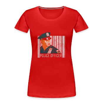 Polizist Blaulicht Tatort Jagd - Frauen Premium Bio T-Shirt - Rot - Vorne - Mia (176cm)