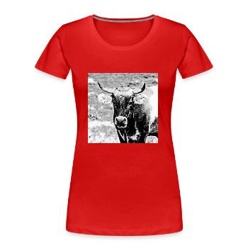 Stier - Frauen Premium Bio T-Shirt - Rot - Vorne - Mia (176cm)