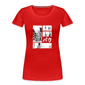 Baka manga für schwarz - Frauen Premium Bio T-Shirt - Rot - Vorne - Mia (176cm)