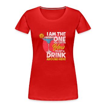 Bar Kellner Shaker Humor - Frauen Premium Bio T-Shirt - Rot - Vorne - Mia (176cm)