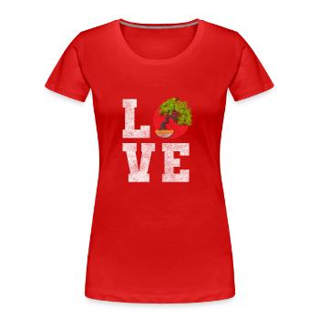 Bonsai Züchter - Frauen Premium Bio T-Shirt - Rot - Vorne - Mia (176cm)