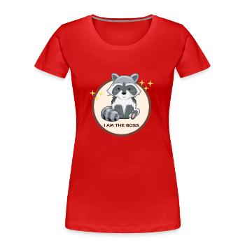I AM THE CHEFFE - Frauen Premium Bio T-Shirt - Rot - Vorne - Mia (176cm)