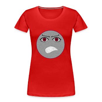 Angry - hier ist wohl jemand sauer!? - Frauen Premium Bio T-Shirt - Rot - Vorne - Mia (176cm)