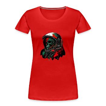 Toter Raumfahrer - Frauen Premium Bio T-Shirt - Rot - Vorne - Mia (176cm)