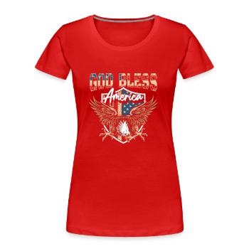Amerika Flagge Amerikanischer Traum - Frauen Premium Bio T-Shirt - Rot - Vorne - Mia (176cm)