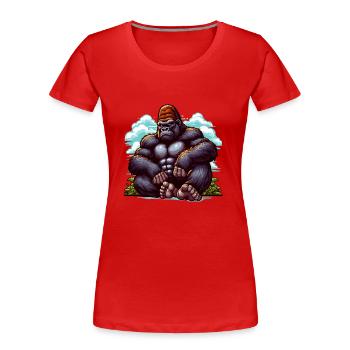 Gorilla - Women's Premium Organic T-Shirt - red - Front - Mia (176cm)