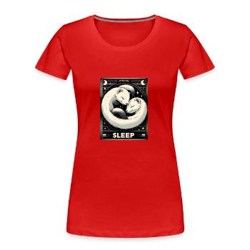 Nap Pals (2) - Frauen Premium Bio T-Shirt - Rot - Vorne - Mia (176cm)