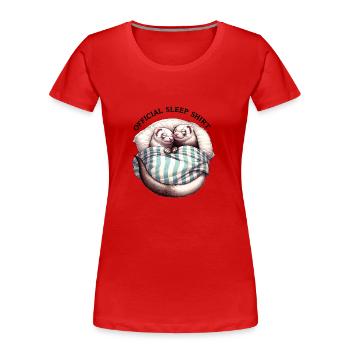Whiskered Slumber - Frauen Premium Bio T-Shirt - Rot - Vorne - Mia (176cm)