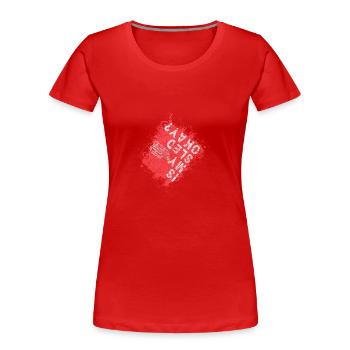 Schlittenfahren Winterurlaub - Frauen Premium Bio T-Shirt - Rot - Vorne - Mia (176cm)