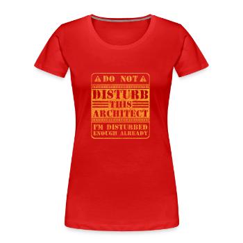 Engineer Architect's Office - Women's Premium Organic T-Shirt - red - Front - Mia (176cm)