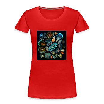 Korallenmärchen in der Dunkelheit - Frauen Premium Bio T-Shirt - Rot - Vorne - Mia (176cm)