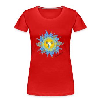 Wintersonnenwende 02 - Frauen Premium Bio T-Shirt - Rot - Vorne - Mia (176cm)