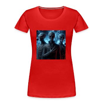 Astronomy Physics Astrophysics - Women's Premium Organic T-Shirt - red - Front - Mia (176cm)