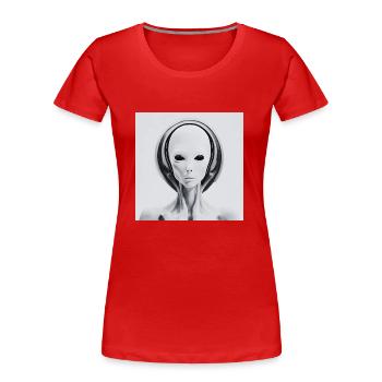 Astronomy Astrophysics Spirituality - Women's Premium Organic T-Shirt - red - Front - Mia (176cm)