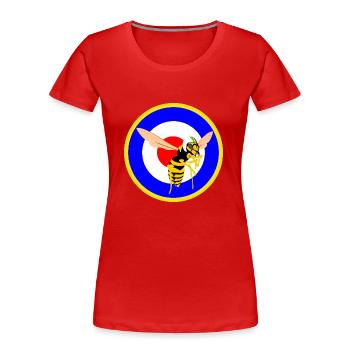 Trottinette Wasp Mod Target - T-shirt bio Premium Femme - rouge - Devant - Mia (176cm)