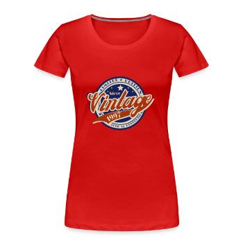 Vintage 1997—cadeau d’anniversaire année 1997 - T-shirt bio Premium Femme - rouge - Devant - Mia (176cm)