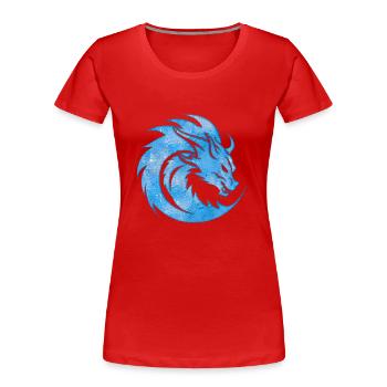 Fantasy Dragon Anime Dragon Head Reptile mythique - T-shirt bio Premium Femme - rouge - Devant - Mia (176cm)
