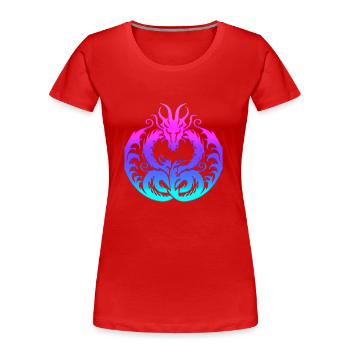 Fantasy Dragon Anime Dragon Head Reptile mythique - T-shirt bio Premium Femme - rouge - Devant - Mia (176cm)