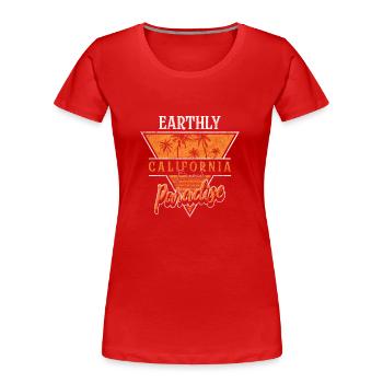 Summer Beach Promenade Breeze Holidays - Women's Premium Organic T-Shirt - red - Front - Mia (176cm)