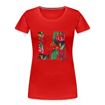 Los Angeles, États-Unis, États-Unis, Californie, Patriot Travel - T-shirt bio Premium Femme - rouge - Devant - Mia (176cm)
