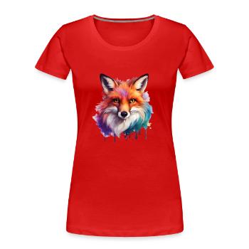 magic fox - Frauen Premium Bio T-Shirt - Rot - Vorne - Mia (176cm)