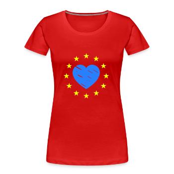 The European Elections - Women's Premium Organic T-Shirt - red - Front - Mia (176cm)