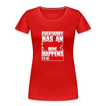 Fallschirmspringen Sprung Sport - Frauen Premium Bio T-Shirt - Rot - Vorne - Mia (176cm)