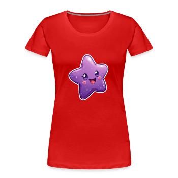 Étoile - T-shirt bio Premium Femme - rouge - Devant - Mia (176cm)