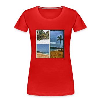 Punta Cana - Women's Premium Organic T-Shirt - red - Front - Mia (176cm)
