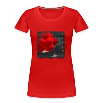 Bollenhut Rouge et Noir - ART - T-shirt bio Premium Femme - rouge - Devant - Mia (176cm)
