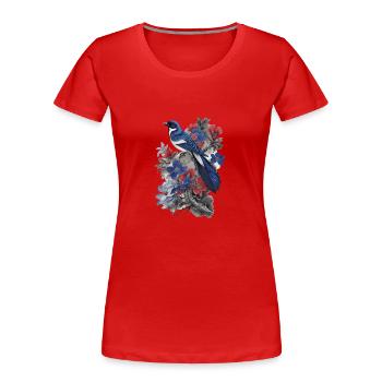 Bird - Women's Premium Organic T-Shirt - red - Front - Mia (176cm)