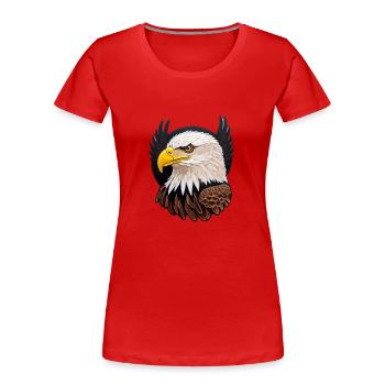 Schöner Weißkopfseeadler - Frauen Premium Bio T-Shirt - Rot - Vorne - Mia (176cm)