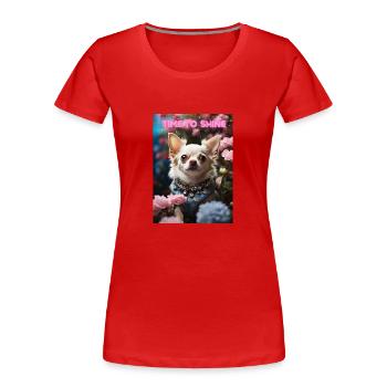 Chihuahua Time To Shine - Women's Premium Organic T-Shirt - red - Front - Mia (176cm)
