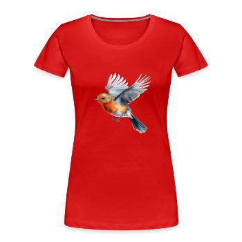 Vol de Robin - T-shirt bio Premium Femme - rouge - Devant - Mia (176cm)