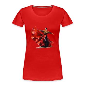 Les toreros, un combat contre les préjugés - T-shirt bio Premium Femme - rouge - Devant - Mia (176cm)