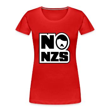 PAS DE Z-ZÉLANDAIS - T-shirt bio Premium Femme - rouge - Devant - Mia (176cm)